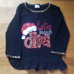 Girls cotton Christmas Shirt